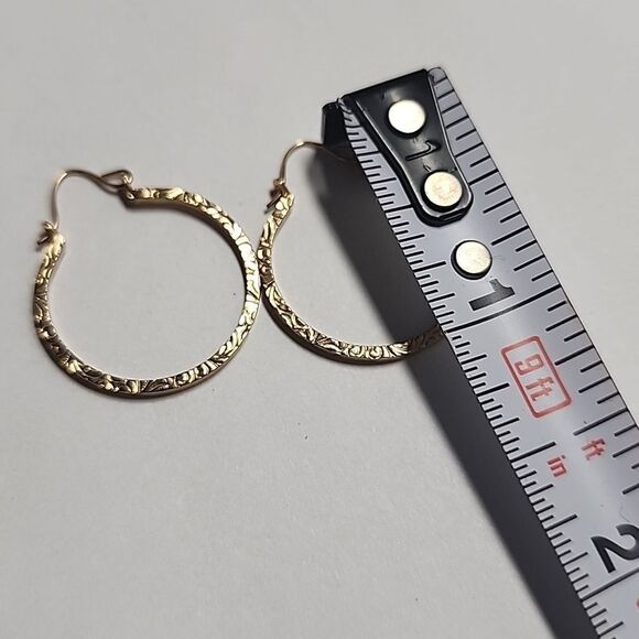 Gold Hoop Earrings - Picture 2 of 3